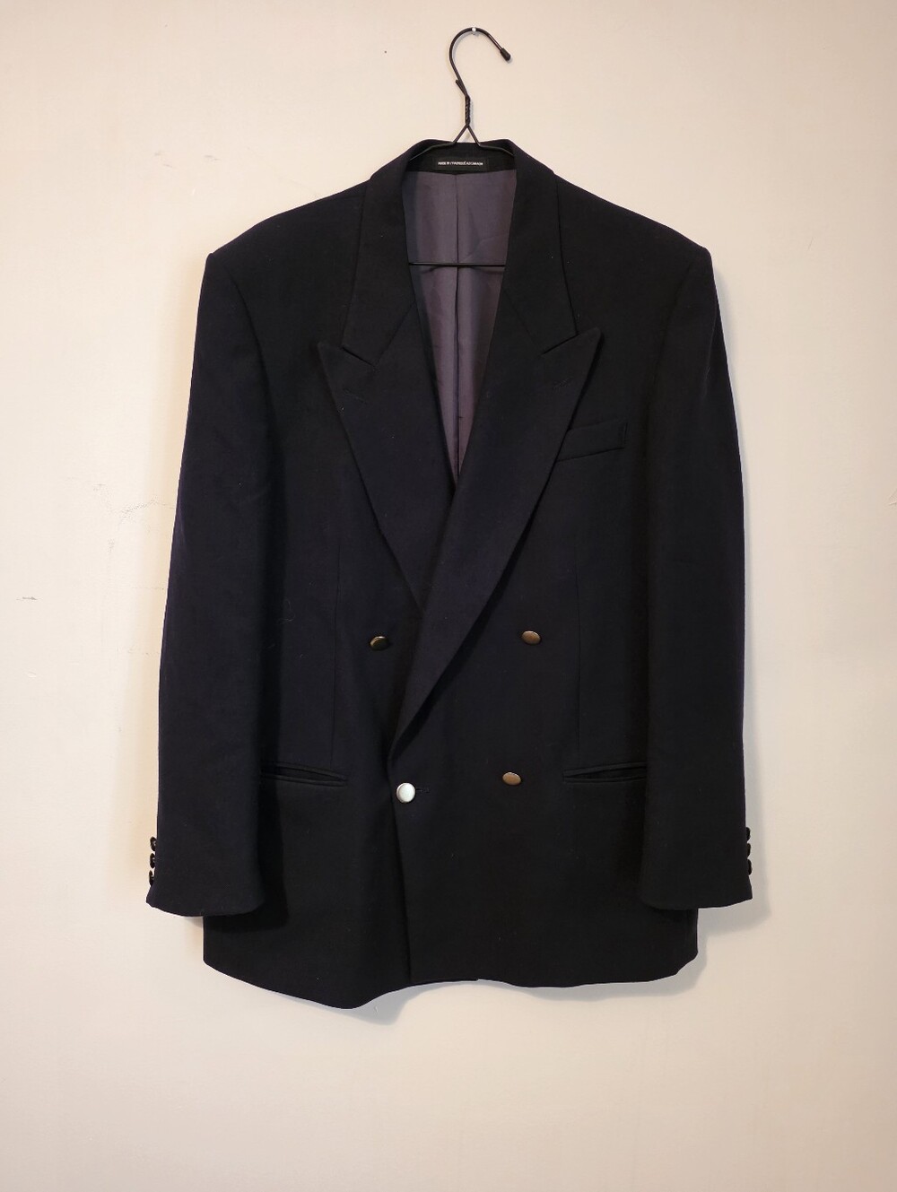 Double breasted Wool blazer, Imported "Le Collezioni Tradizion di Successo"